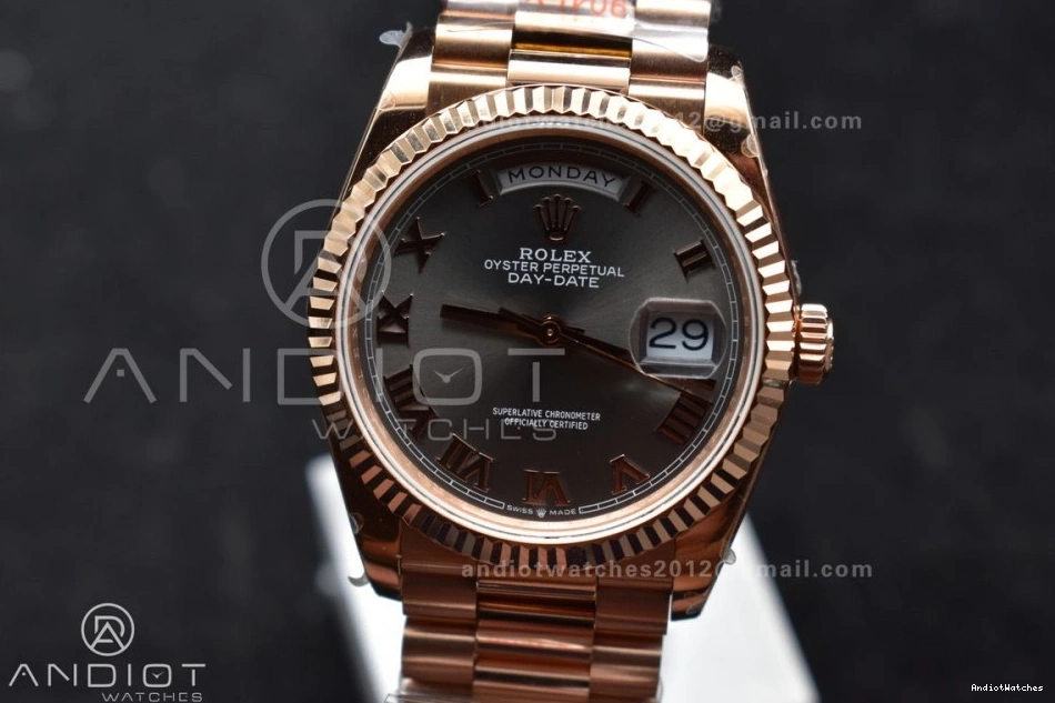 DayDate (Gain Edition Popular 36 President Dial Grey Steel Roman 673 904L V5 Best vr3255 Weight) QF Bracelet on RG 0114